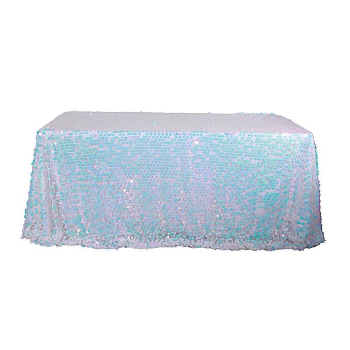 90x132" Large Payette Sequin Rectangular Tablecloth TAB_71_90132_ABWB