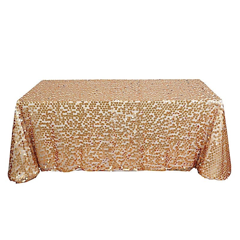 90x132" Large Payette Sequin Rectangular Tablecloth TAB_71_90132_CHMPM