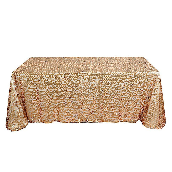 90x132" Large Payette Sequin Rectangular Tablecloth TAB_71_90132_CHMPM
