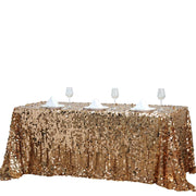 90x132" Large Payette Sequin Rectangular Tablecloth TAB_71_90132_GOLD
