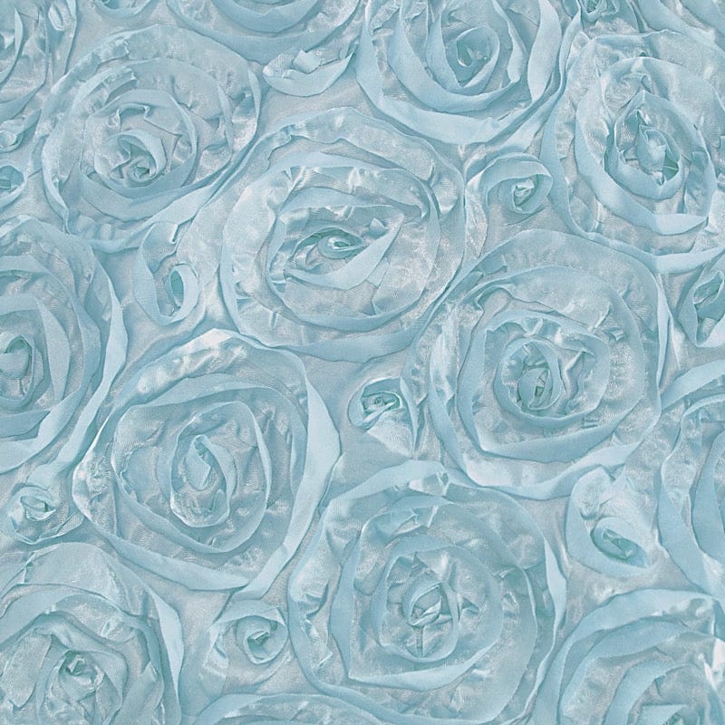 90x132" Satin Ribbon Roses Rectangle Tablecloth
