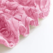 90x132" Satin Ribbon Roses Rectangle Tablecloth