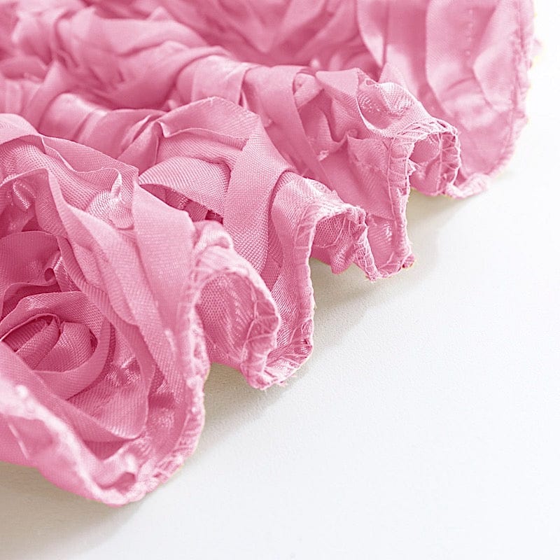 90x132" Satin Ribbon Roses Rectangle Tablecloth