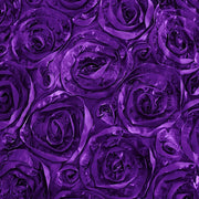 90x132" Satin Ribbon Roses Rectangle Tablecloth