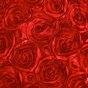 90x132" Satin Ribbon Roses Rectangle Tablecloth