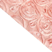 90x132" Satin Ribbon Roses Rectangle Tablecloth