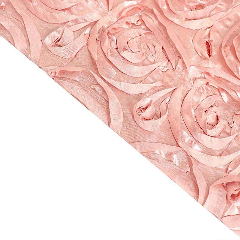 90x132" Satin Ribbon Roses Rectangle Tablecloth