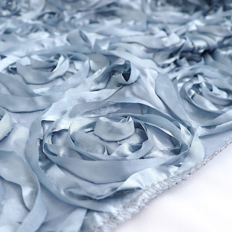 90x132" Satin Ribbon Roses Rectangle Tablecloth