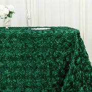 90x132" Satin Ribbon Roses Rectangle Tablecloth