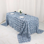 90x132" Satin Ribbon Roses Rectangle Tablecloth TAB_01_90132_086
