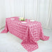 90x132" Satin Ribbon Roses Rectangle Tablecloth TAB_01_90132_PINK