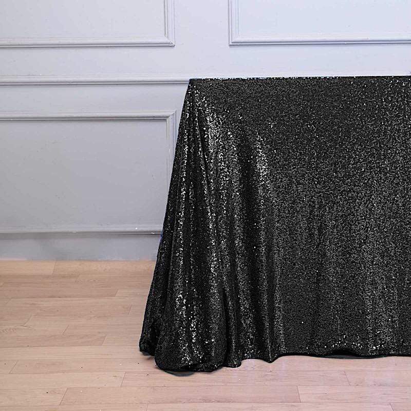 90x132" Sequined Rectangular Tablecloth