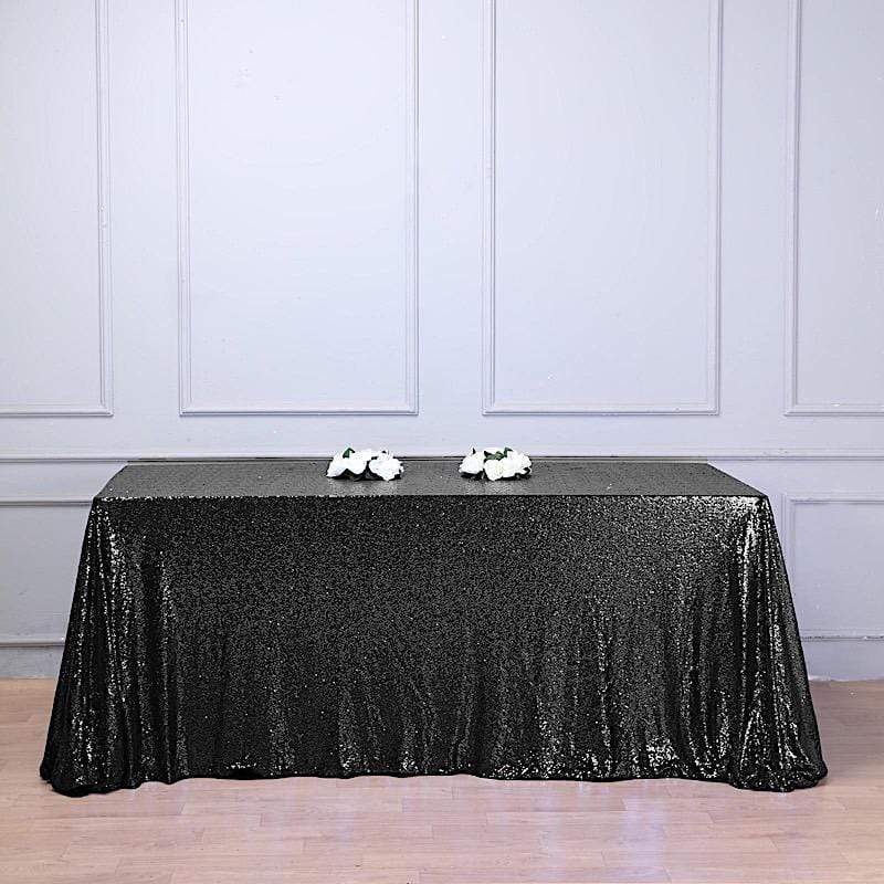 90x132" Sequined Rectangular Tablecloth