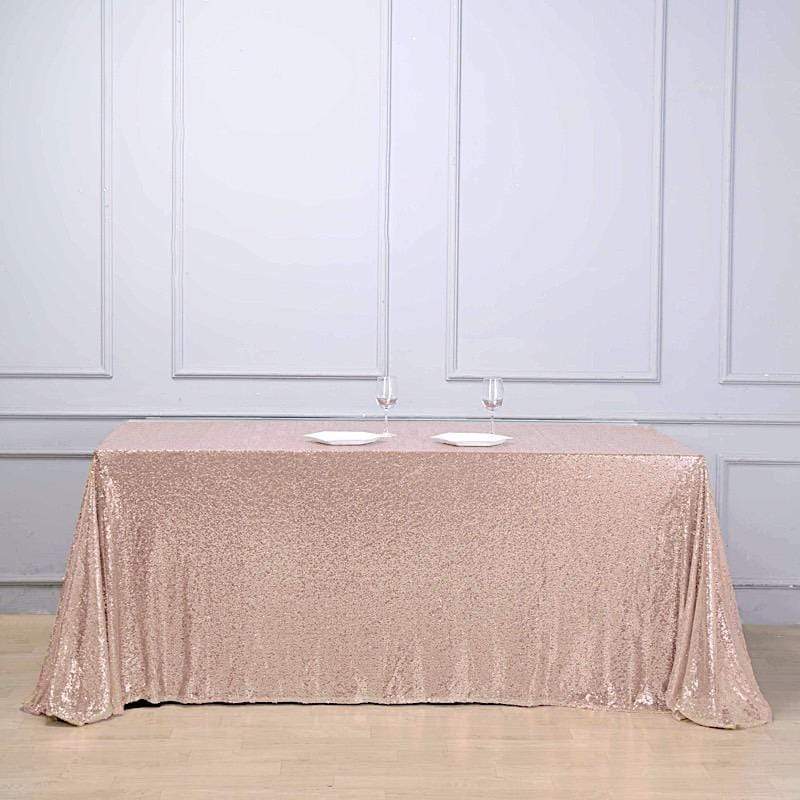 90x132" Sequined Rectangular Tablecloth