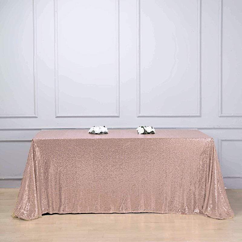 90x132" Sequined Rectangular Tablecloth