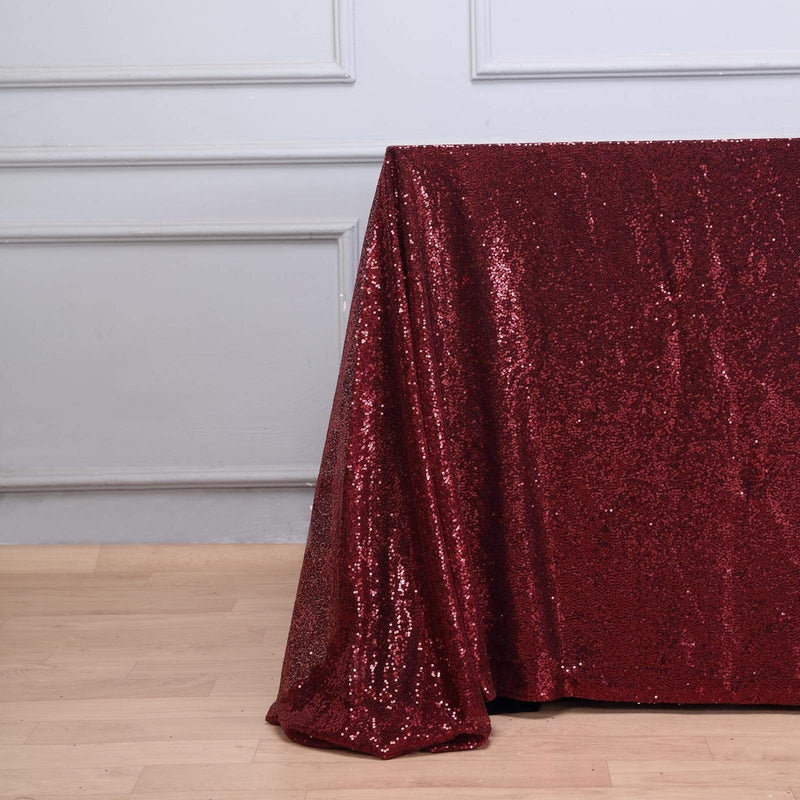 90x132" Sequined Rectangular Tablecloth