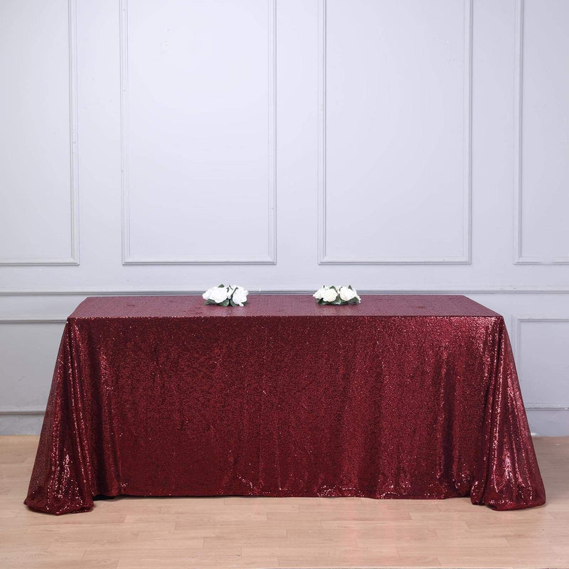90x132" Sequined Rectangular Tablecloth