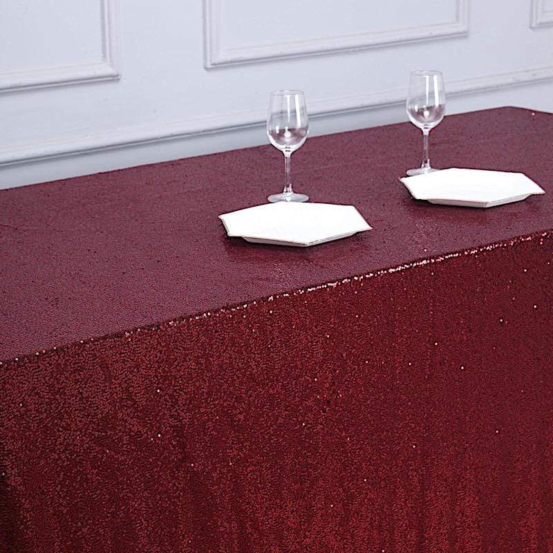 90x132" Sequined Rectangular Tablecloth