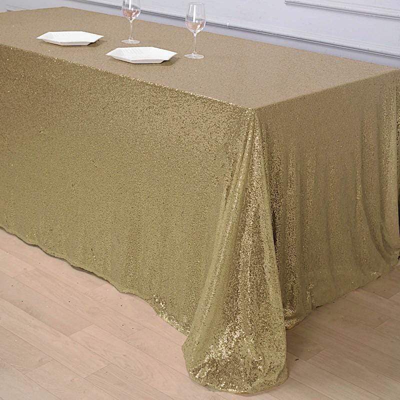 90x132" Sequined Rectangular Tablecloth