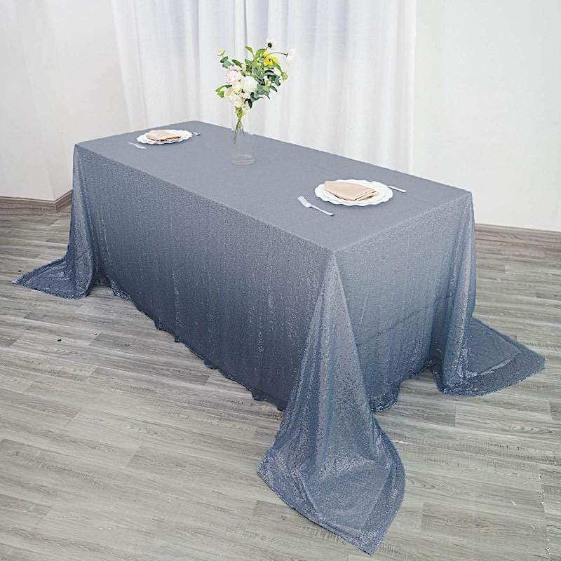 90x132" Sequined Rectangular Tablecloth