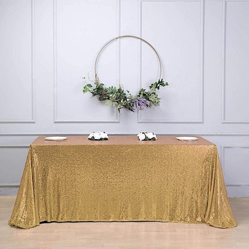 90x132" Sequined Rectangular Tablecloth