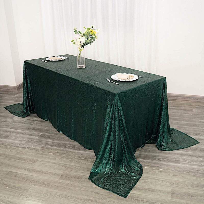 90x132" Sequined Rectangular Tablecloth