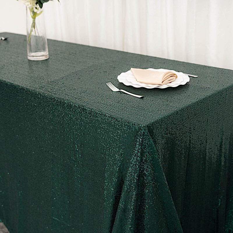 90x132" Sequined Rectangular Tablecloth