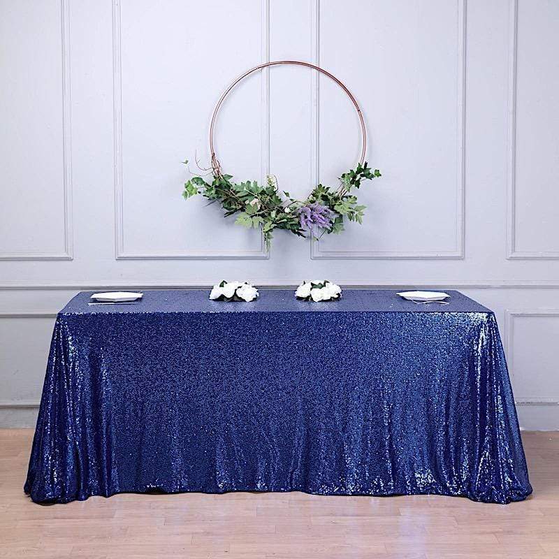 90x132" Sequined Rectangular Tablecloth