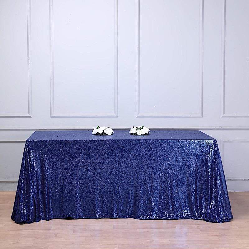 90x132" Sequined Rectangular Tablecloth