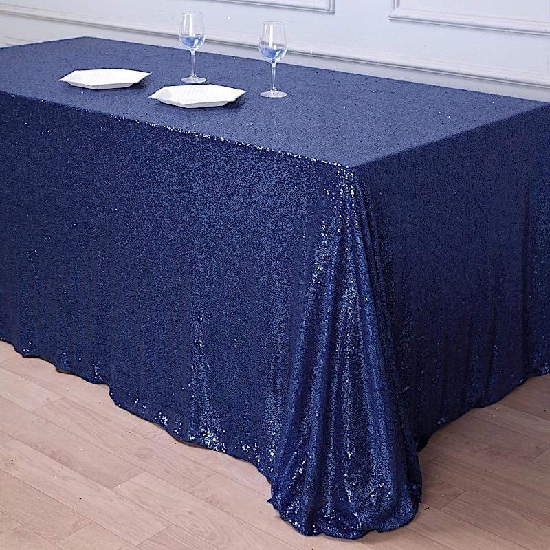 90x132" Sequined Rectangular Tablecloth