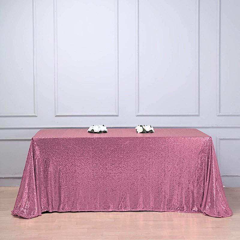 90x132" Sequined Rectangular Tablecloth