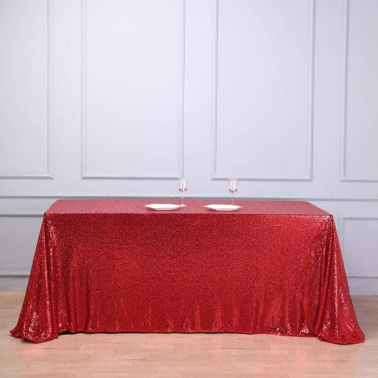 90x132" Sequined Rectangular Tablecloth