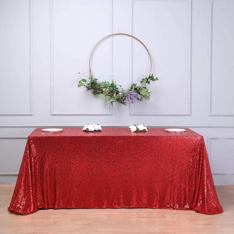 90x132" Sequined Rectangular Tablecloth