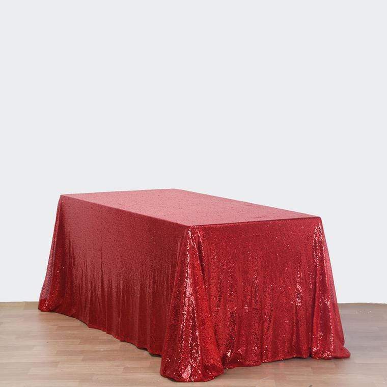 90x132" Sequined Rectangular Tablecloth
