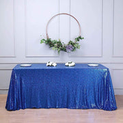 90x132" Sequined Rectangular Tablecloth - Royal Blue TAB_02_90132_018