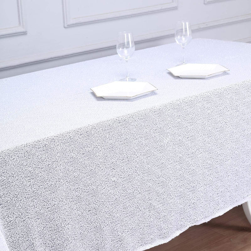 90x132" Sequined Rectangular Tablecloth