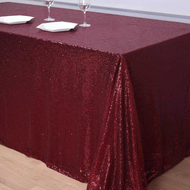 90x132" Sequined Rectangular Tablecloth