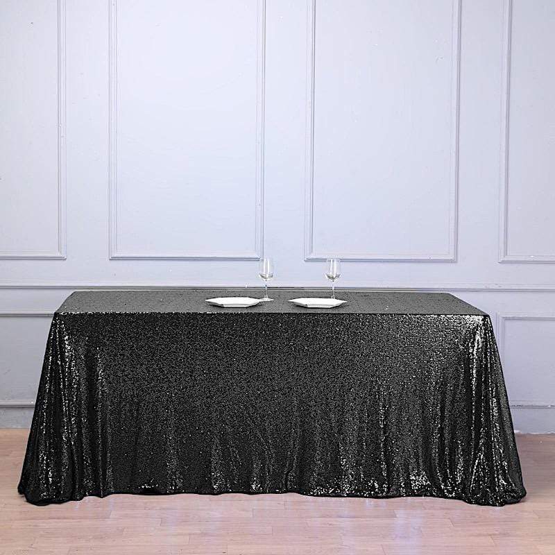 90x132" Sequined Rectangular Tablecloth