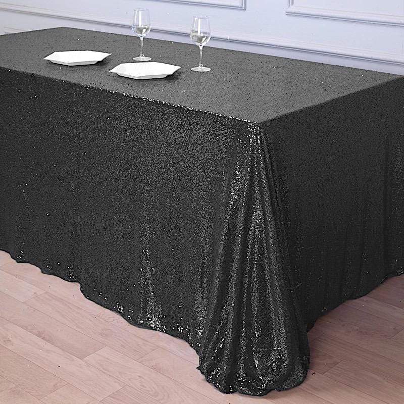90x132" Sequined Rectangular Tablecloth