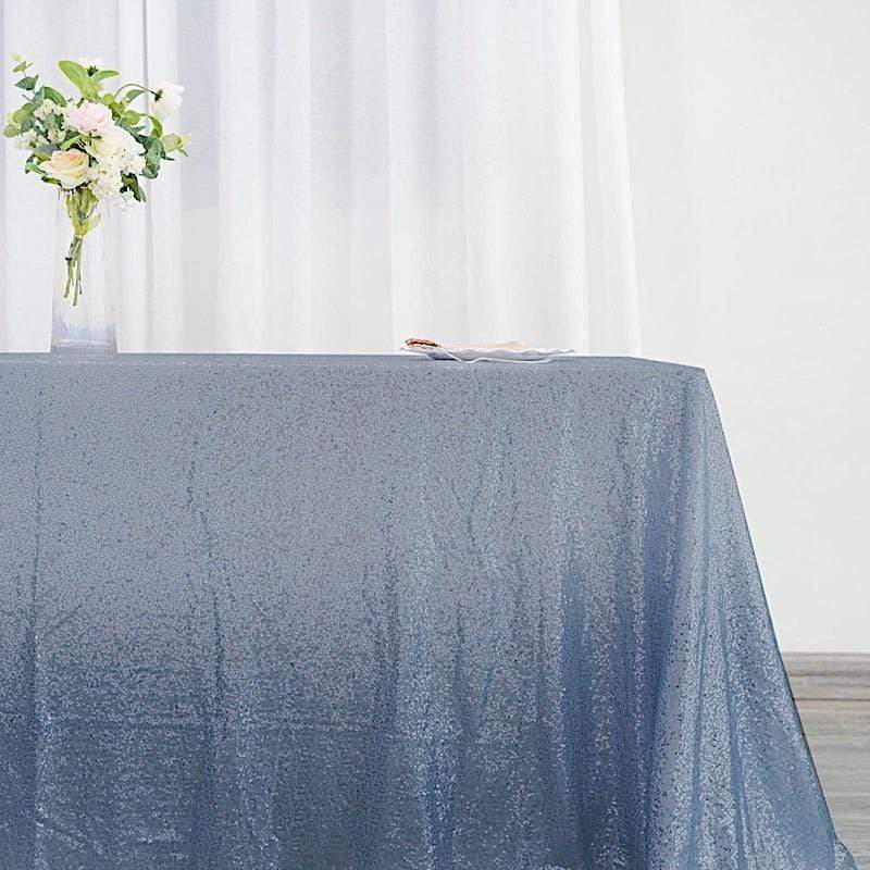 90x132" Sequined Rectangular Tablecloth