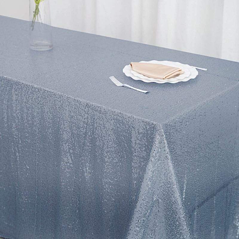 90x132" Sequined Rectangular Tablecloth