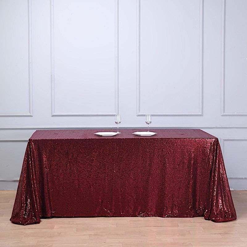 90x132" Sequined Rectangular Tablecloth