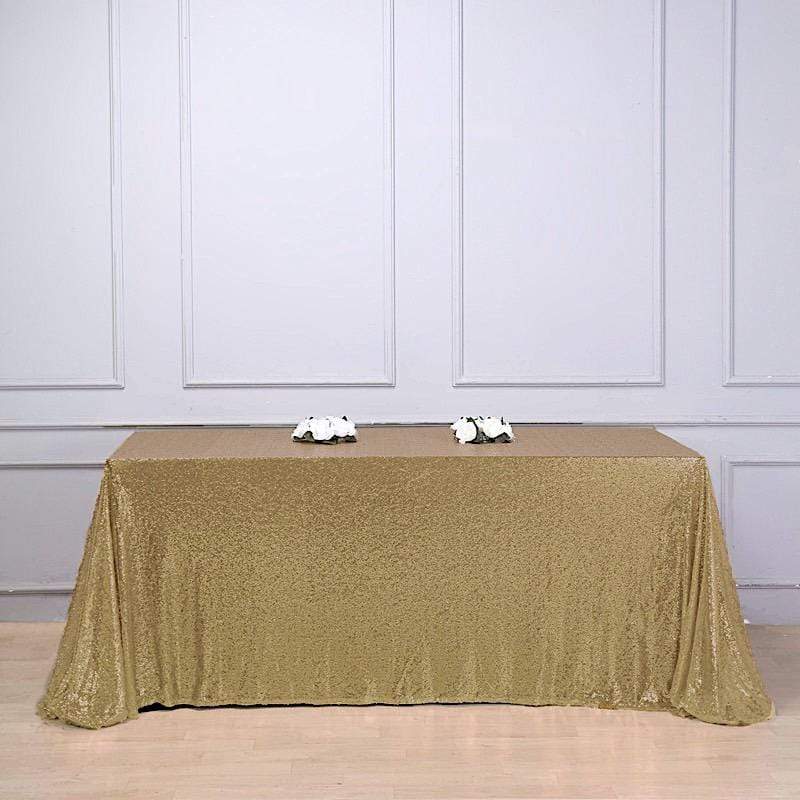 90x132" Sequined Rectangular Tablecloth
