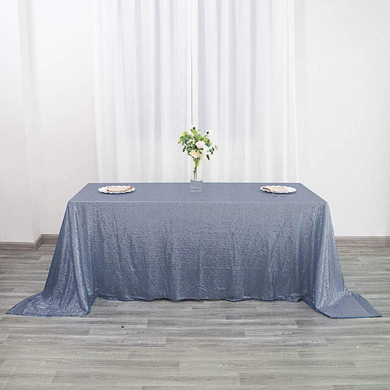 90x132" Sequined Rectangular Tablecloth