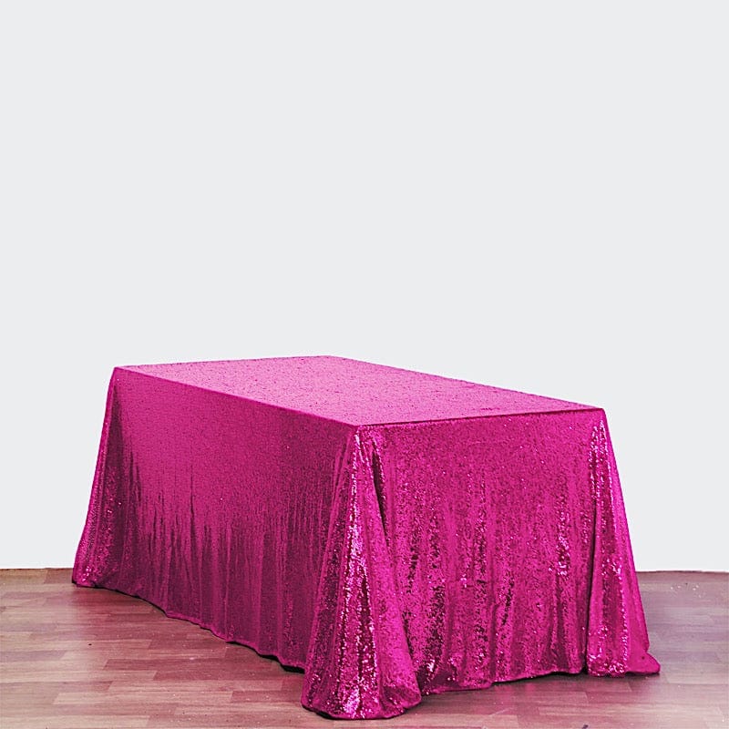 90x132" Sequined Rectangular Tablecloth