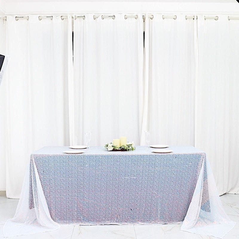 90x132" Sequined Rectangular Tablecloth