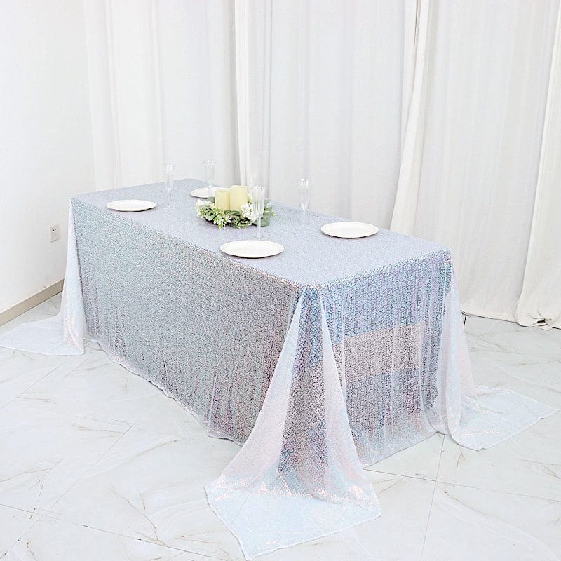 90x132" Sequined Rectangular Tablecloth