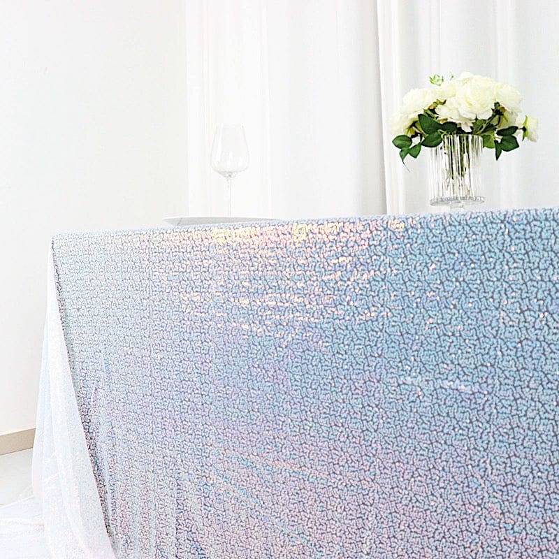 90x132" Sequined Rectangular Tablecloth