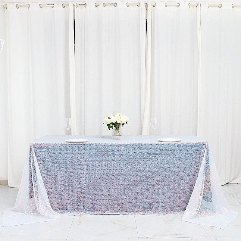 90x132" Sequined Rectangular Tablecloth