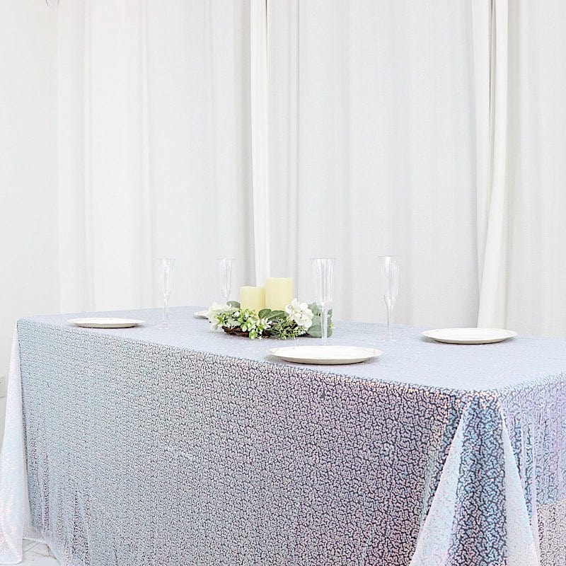 90x132" Sequined Rectangular Tablecloth